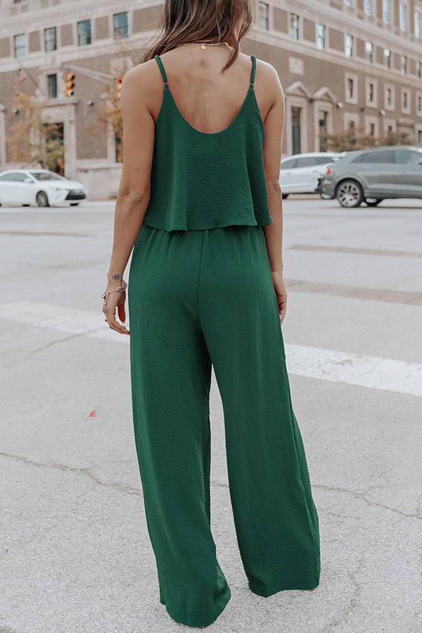 Sling Ice Silk Crinkle Soft Belt Loose Pants Freizeitanzug