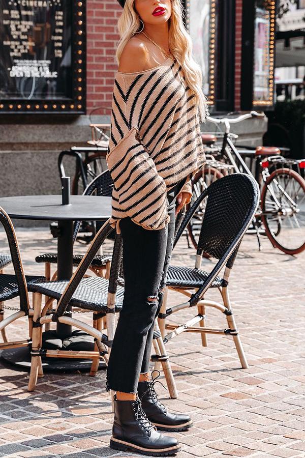 Street Style Striped Loose Sweater