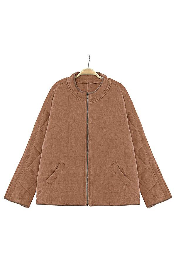 Solid Color Zipper Jacket