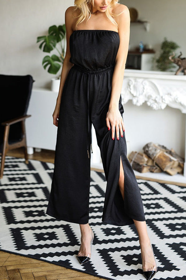Wish And Wander – Schulterfreier Jumpsuit