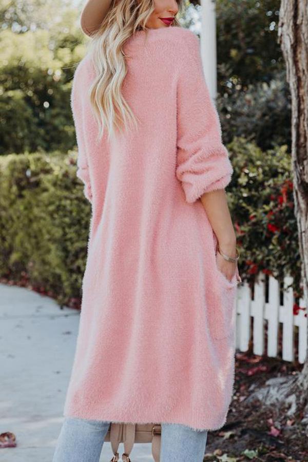 Herrliche, flauschige Strickjacke mit Taschen