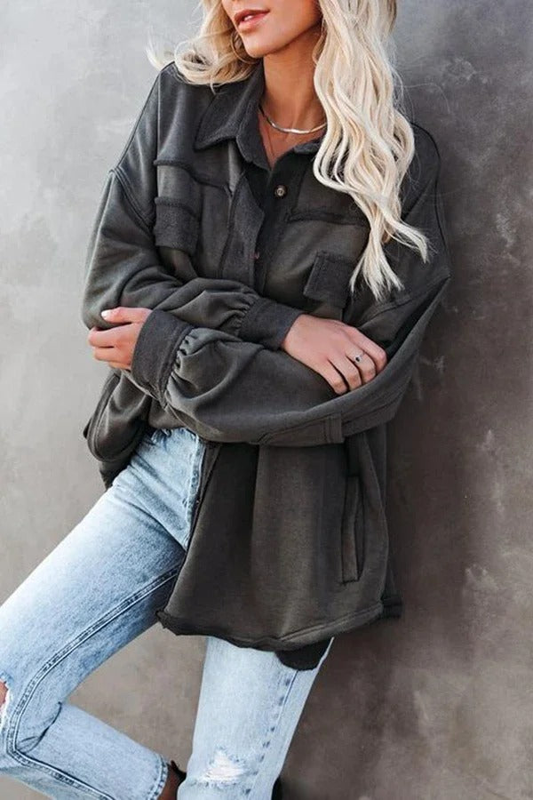 Charleigh Shacket aus Baumwollmischung mit Taschen