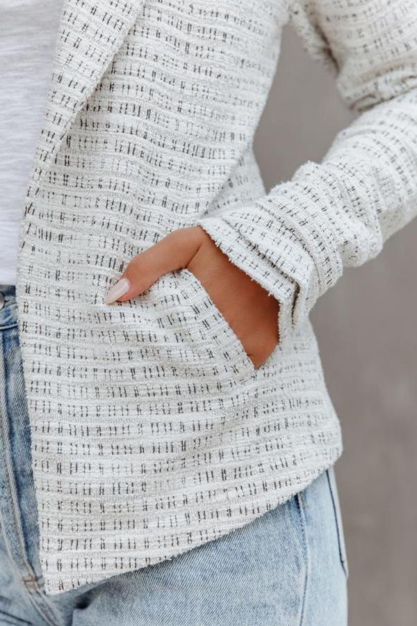 West Side Tweed-Blazer mit Taschen