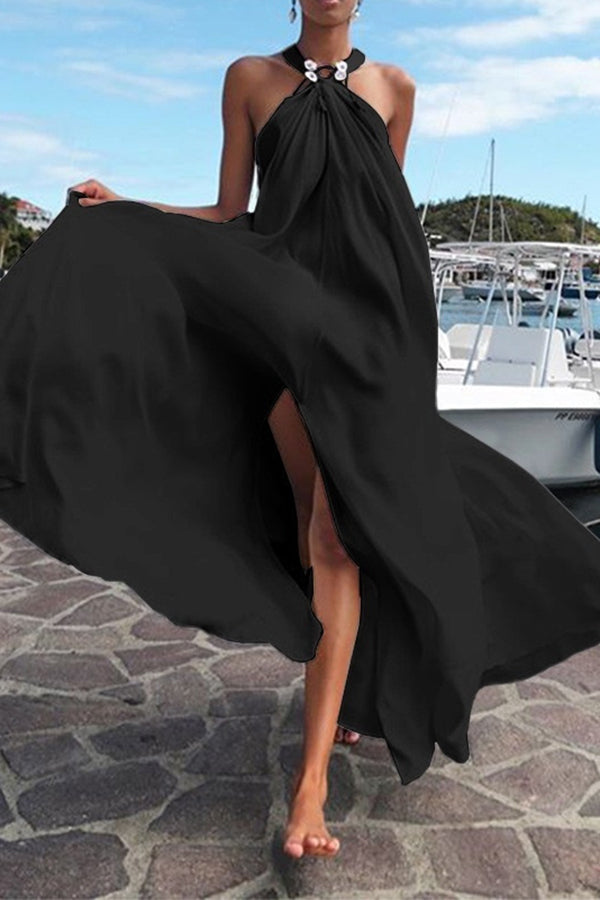 Sexy ärmelloses langes Partykleid für Damen