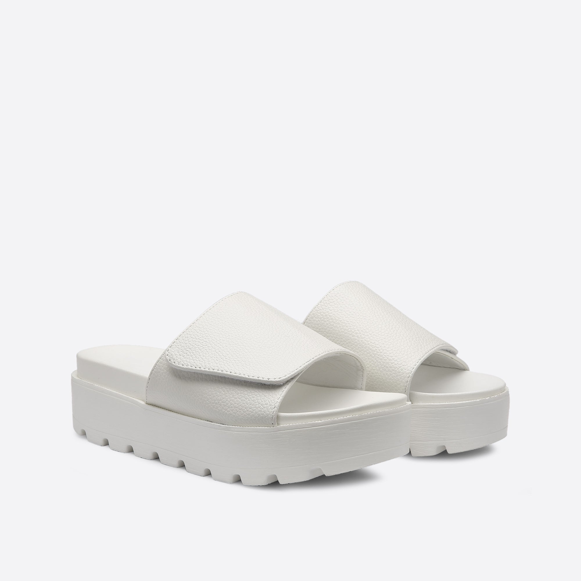 Casual Velcro Platform Slide Sandals