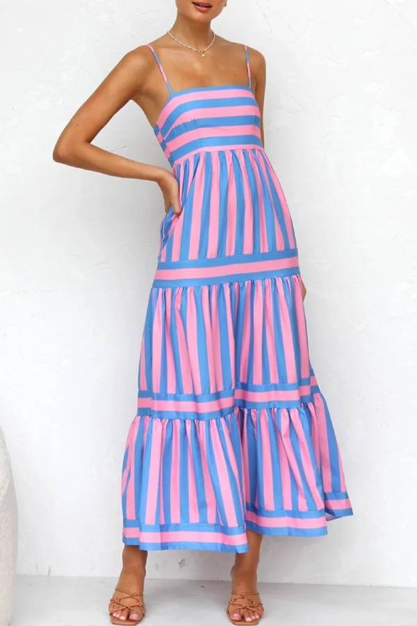 Candy Stripe Maxi Dress