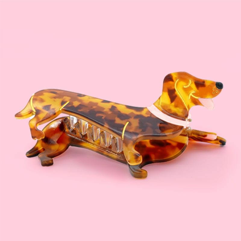 CUTE DOG DACHSHUND HAIR CLAW