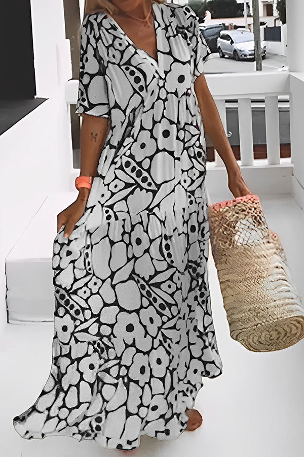 FLORAL PRINT VACATION MIDI DRESS