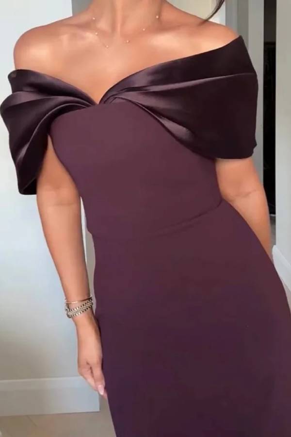 Elegant Off-the-shoulder Party Dress