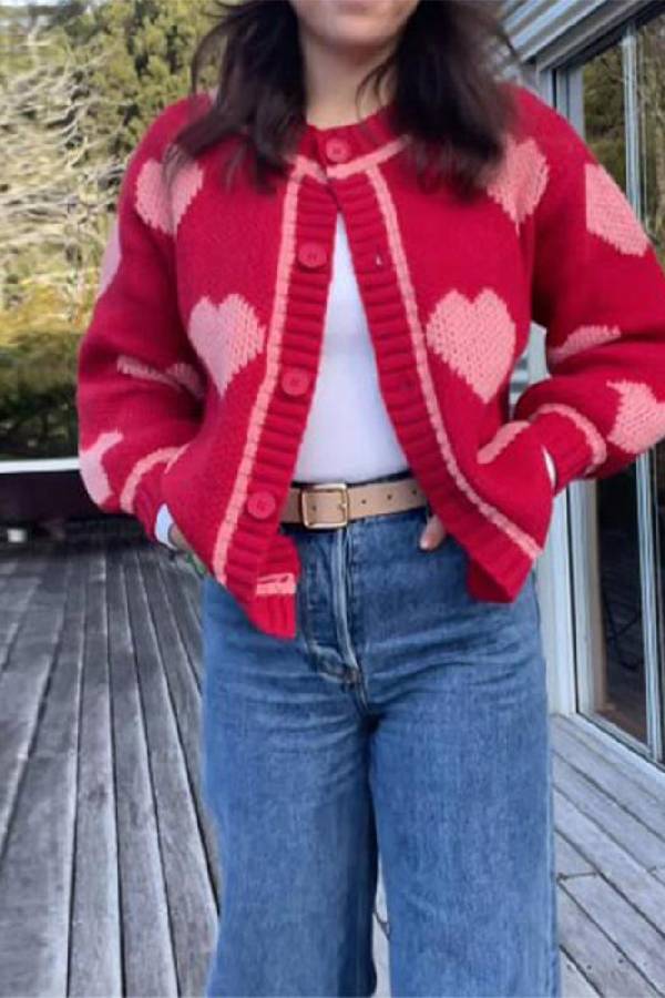 Heart Shaped Cozy Casual Sweater