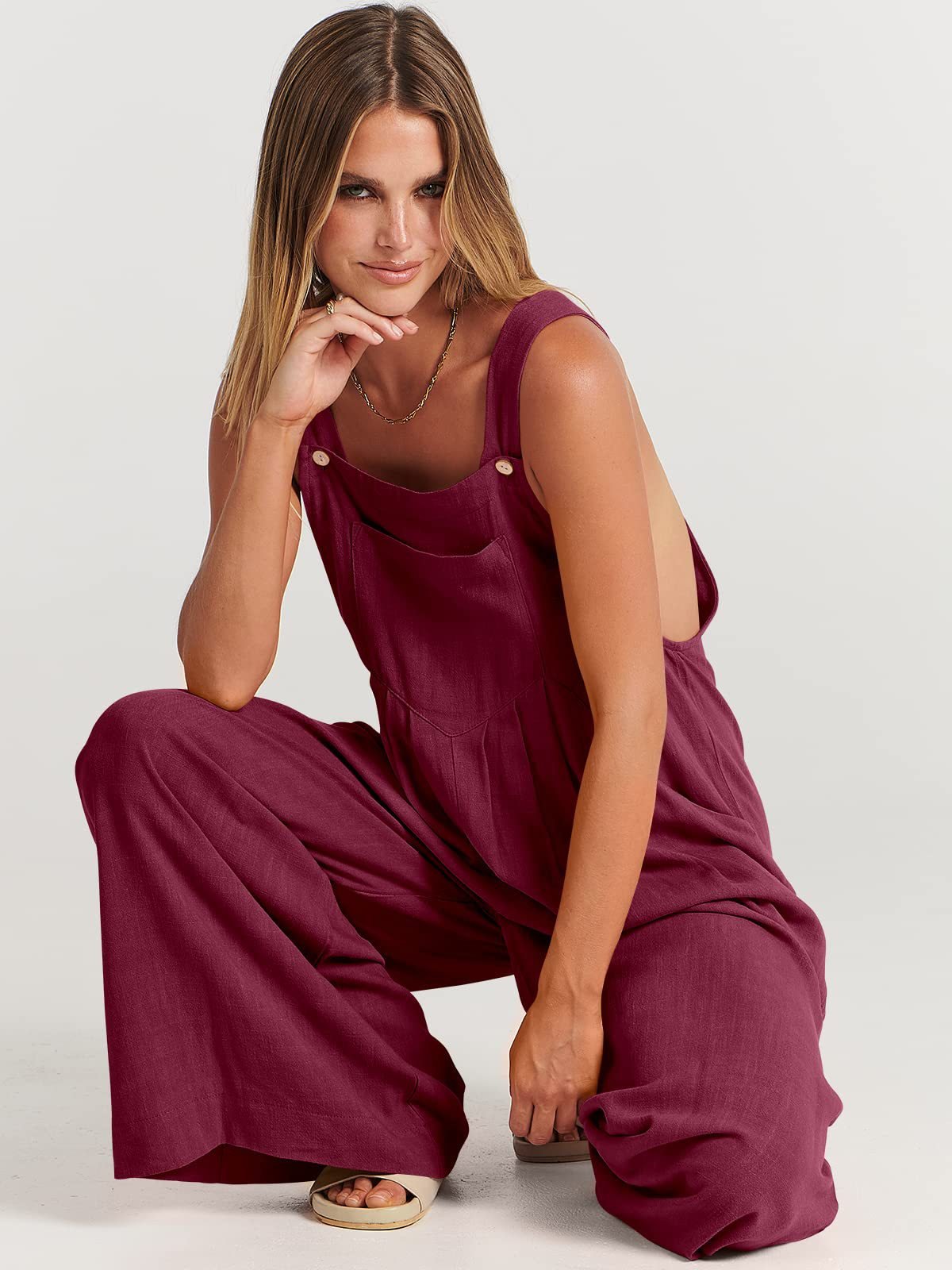 LAST DAY 50% OFF🔥-Plus Size Wide Leg Overalls Jumpsuit (Buy 2 Free Shipping)