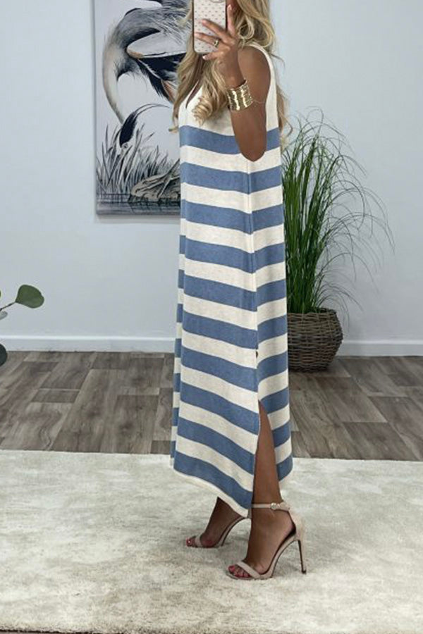 Casual Striped Slip Dress