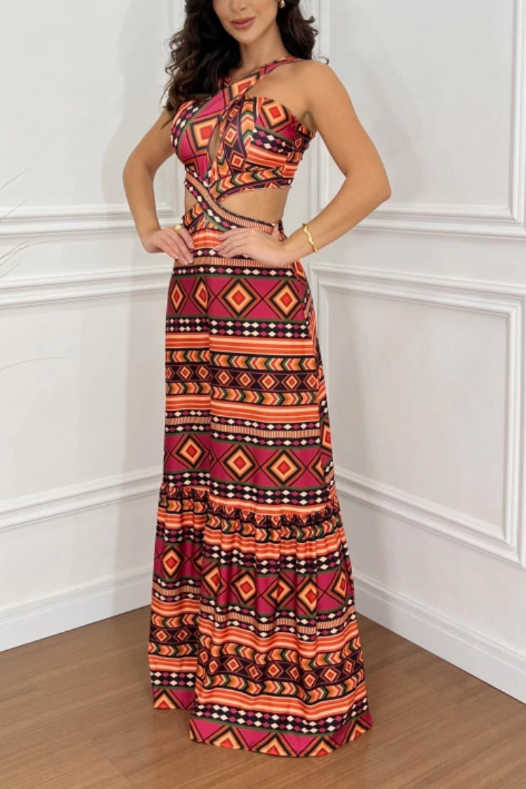 Blackberry ethnic style waist-length slim fit dress