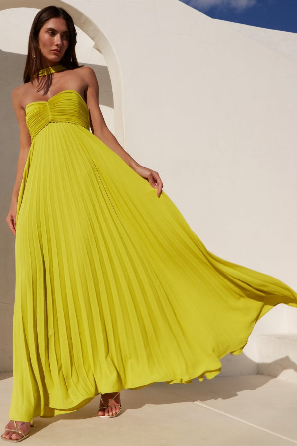 Exquisite princess pleated off shoulder with scarf party maxi dress