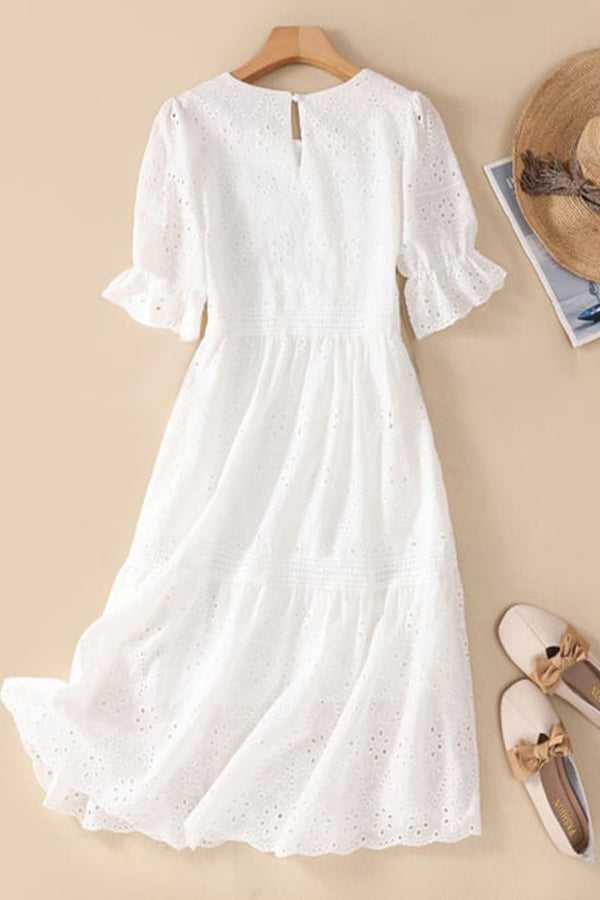 Elegant Lace Embroidered Dress