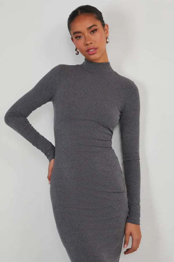 Long Sleeve Knit Midi Dress