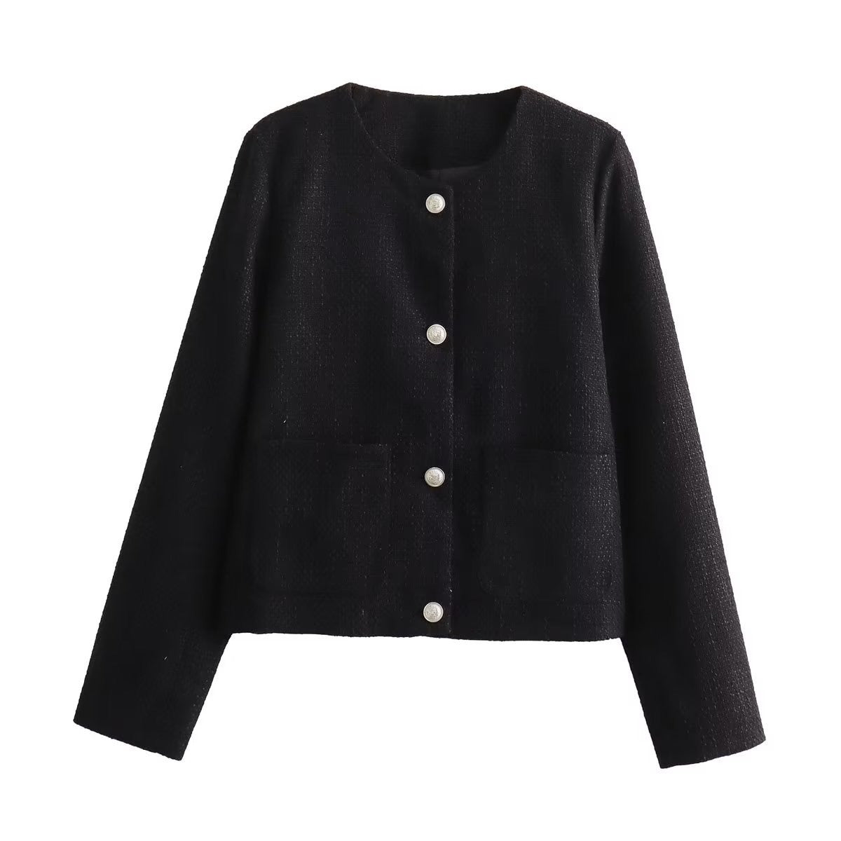 Chaquetas Blazer Para Mujer Outwear With Button Long Sleeve Coat