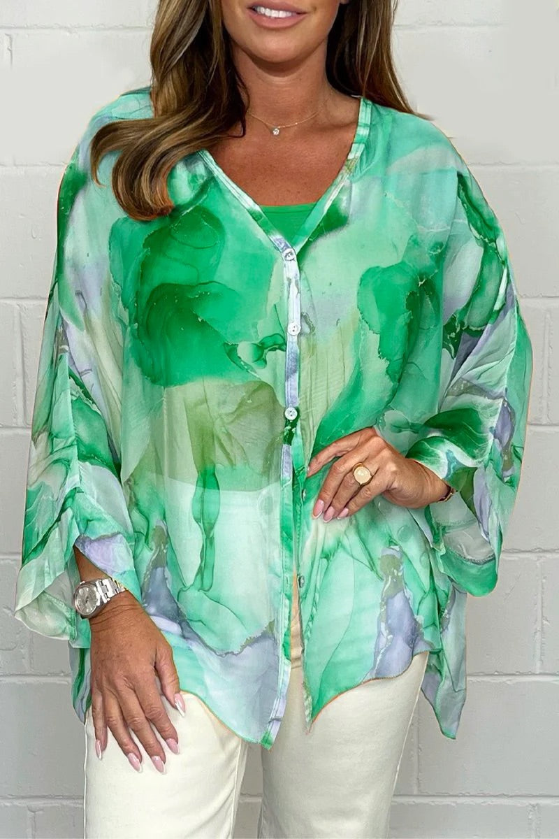 PRINTED CHIFFON SHIRT