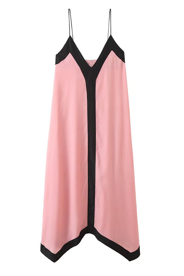 Two-Color Block Slip Dress