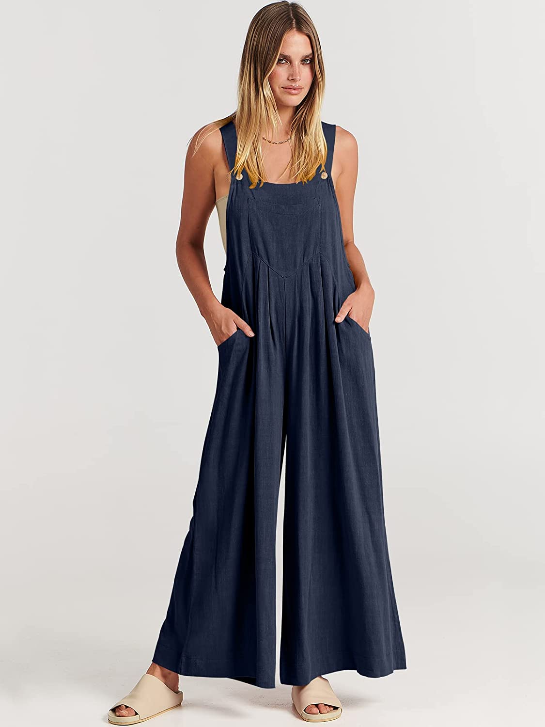 LAST DAY 50% OFF🔥-Plus Size Wide Leg Overalls Jumpsuit (Buy 2 Free Shipping)