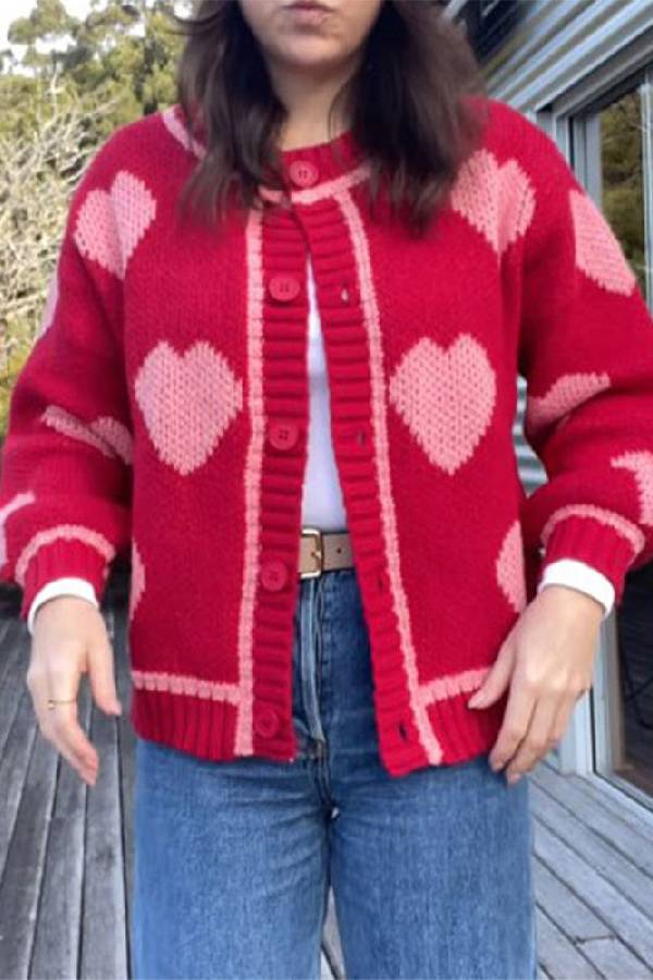 Heart Shaped Cozy Casual Sweater