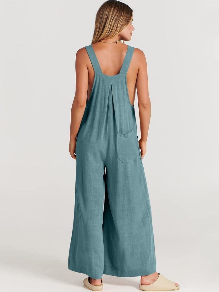 LAST DAY 50% OFF🔥-Plus Size Wide Leg Overalls Jumpsuit (Buy 2 Free Shipping)