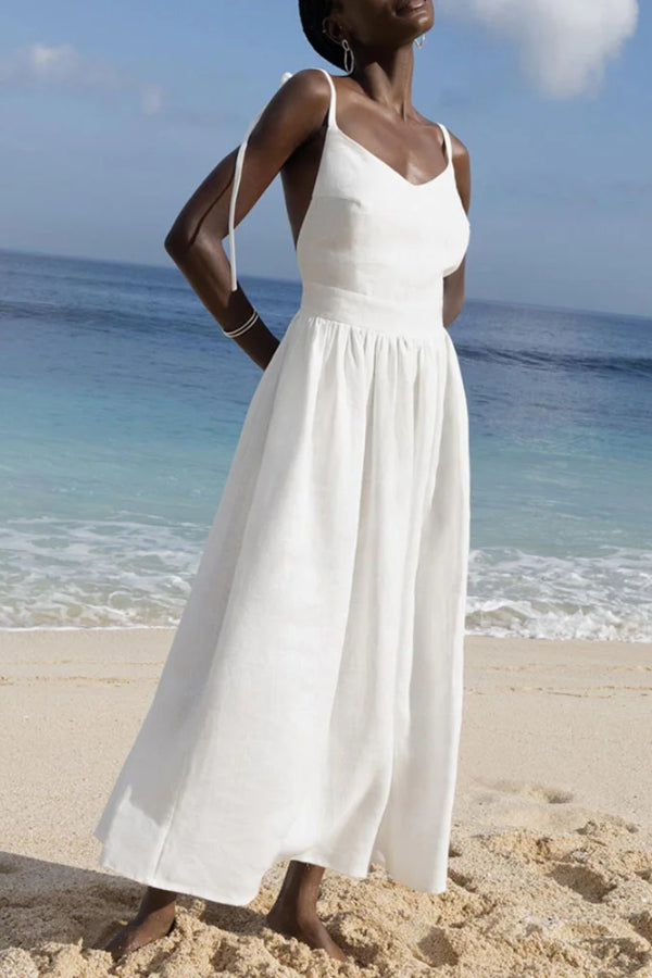 Chic V-neck strapless backless dress