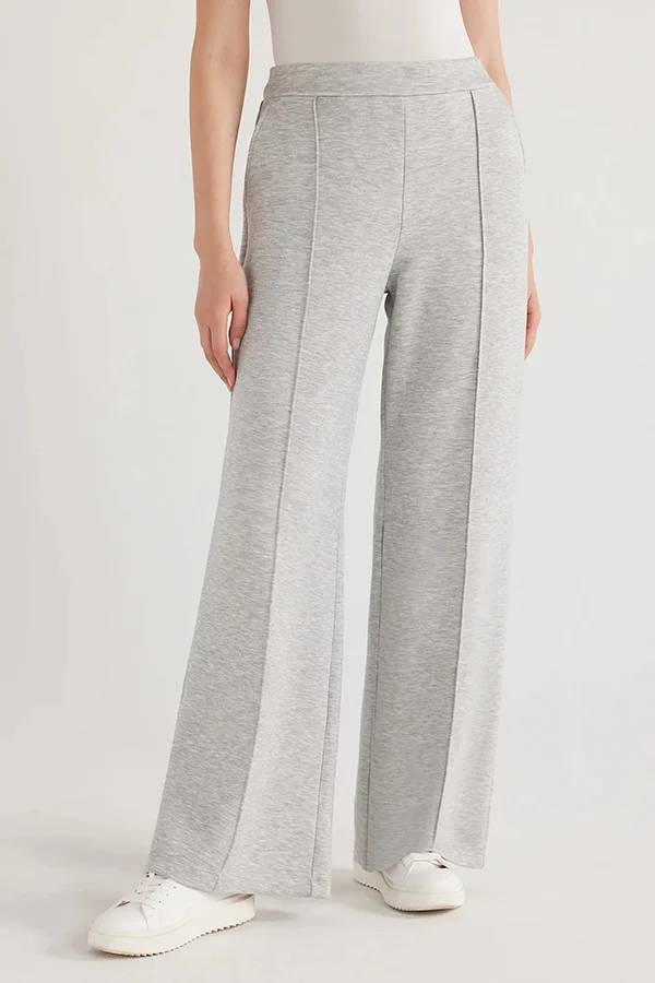 Weather Gets Cold Solid Color V-neck Top and Elastic Waist Pocketed Lounge Pants Set