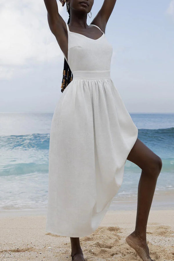 Chic V-neck strapless backless dress