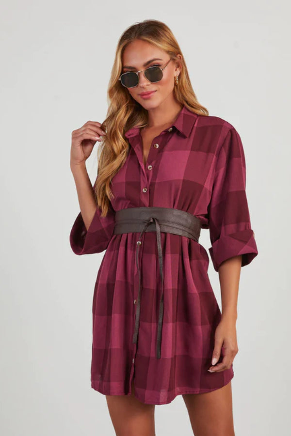 Plaid Babydoll Mini Dress