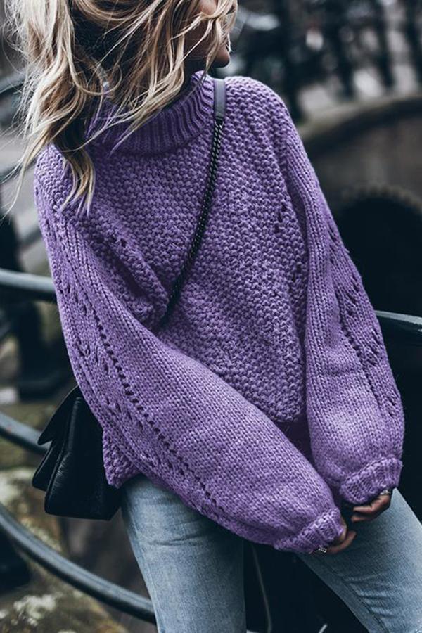 Pure Color Simple Loose Sweater