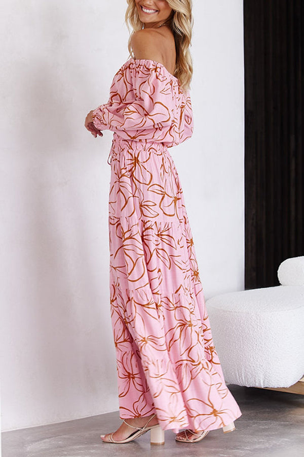 Pink Floral Slip-Neck Suit