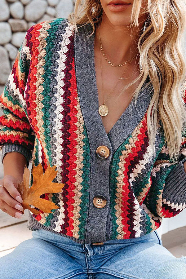 Knitted Single Breasted Cardigan Sweater