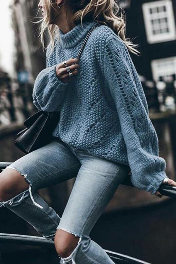 Pure Color Simple Loose Sweater