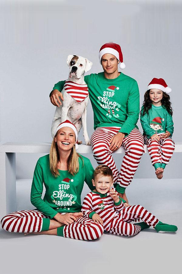 Classic Plaid Xmas Deer Sleepwear for Family Mens Womens Christmas Family