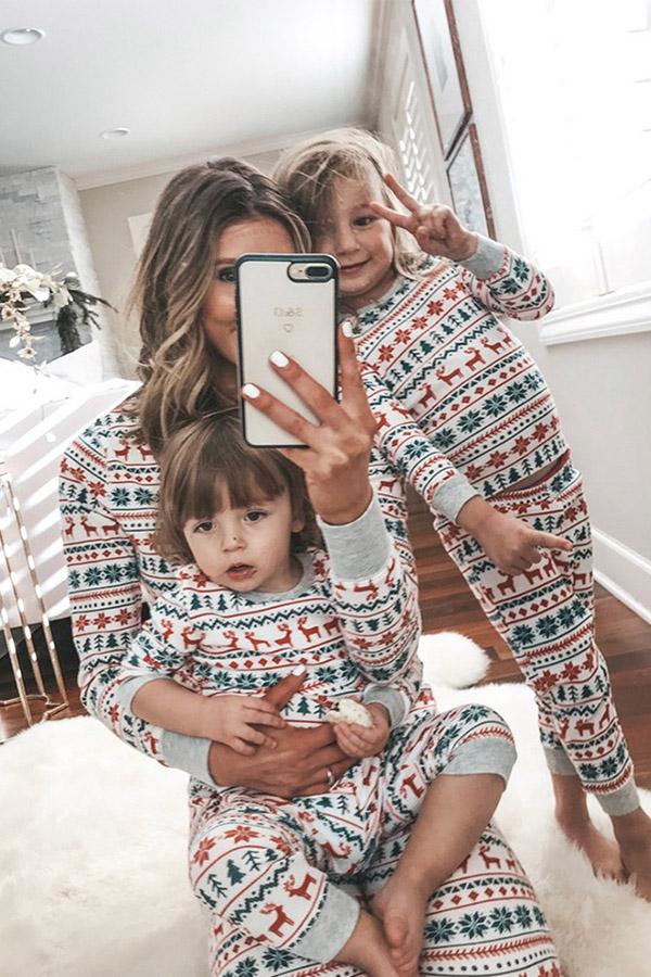 Family Christmas Pjs Matching Sets Baby Christmas Matching Jammies for Adults and Kids Holiday Xmas Sleepwear Set