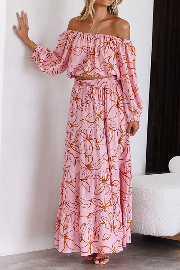 Pink Floral Slip-Neck Suit