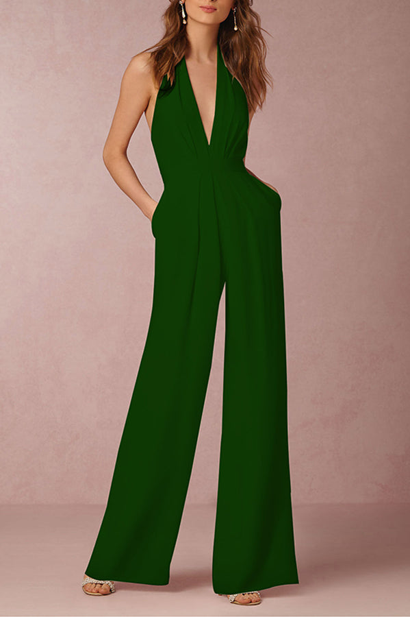 Sexy Sleeveless Halter Jumpsuit