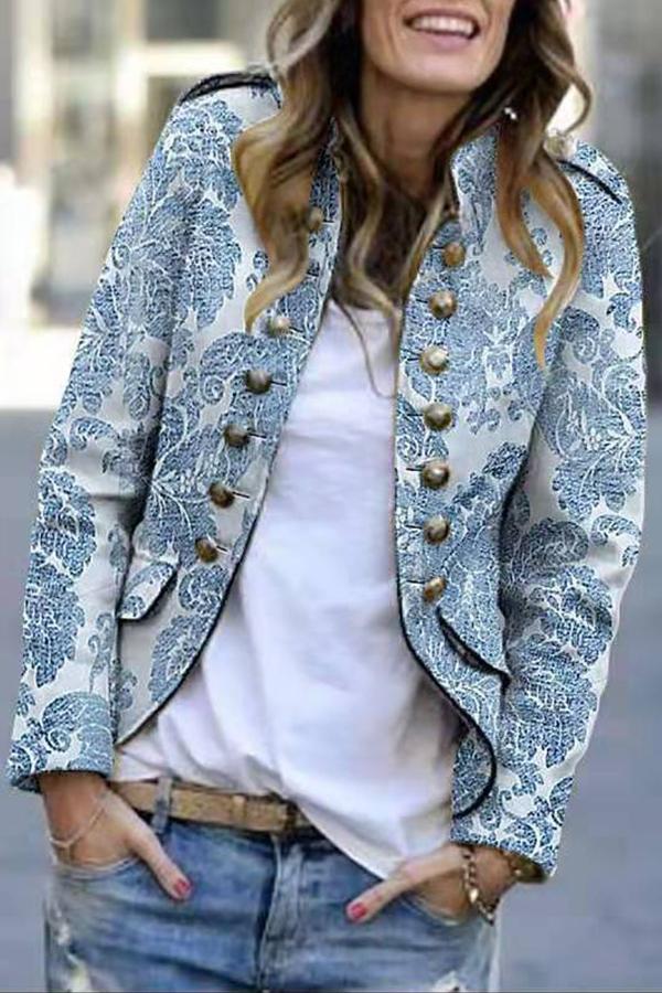 Printed Long Sleeve Jacket