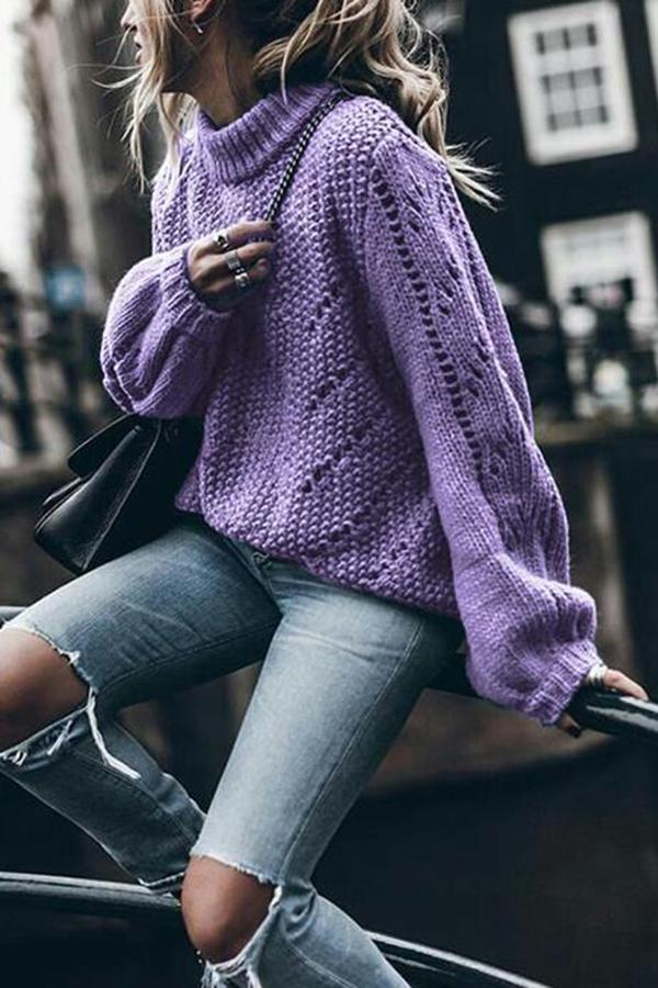 Pure Color Simple Loose Sweater