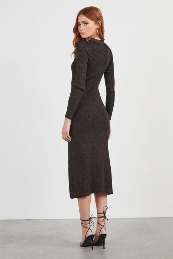 Long Sleeve Knit Midi Dress