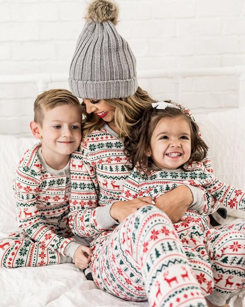 Family Christmas Pjs Matching Sets Baby Christmas Matching Jammies for Adults and Kids Holiday Xmas Sleepwear Set