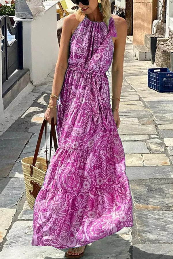 Floral Halter Maxi Dress