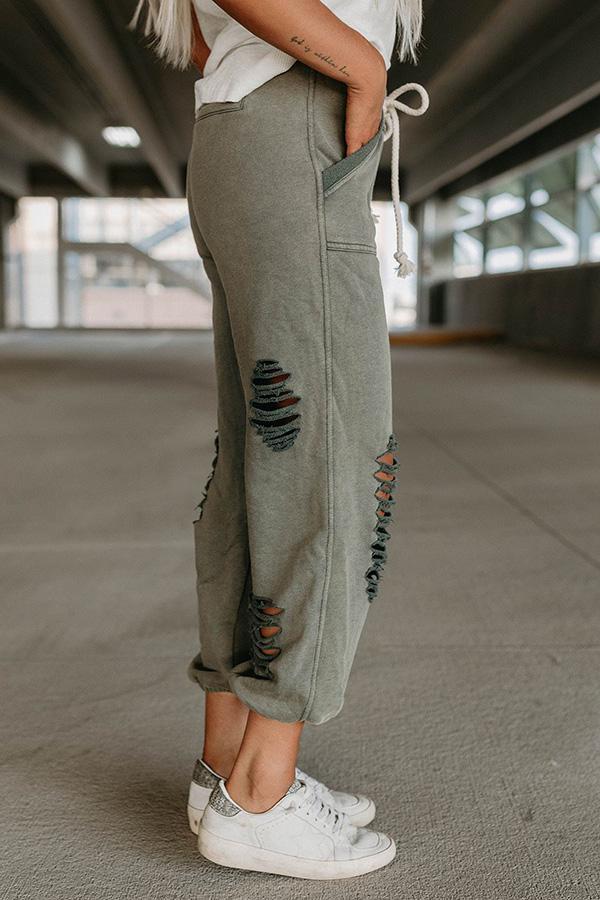 Retro Distressed Sweatpants