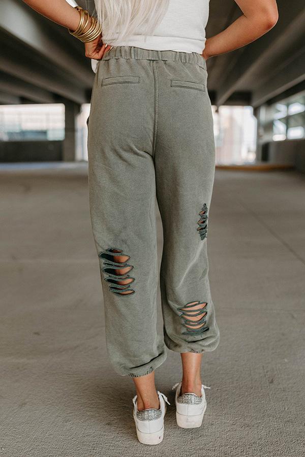 Retro Distressed Sweatpants