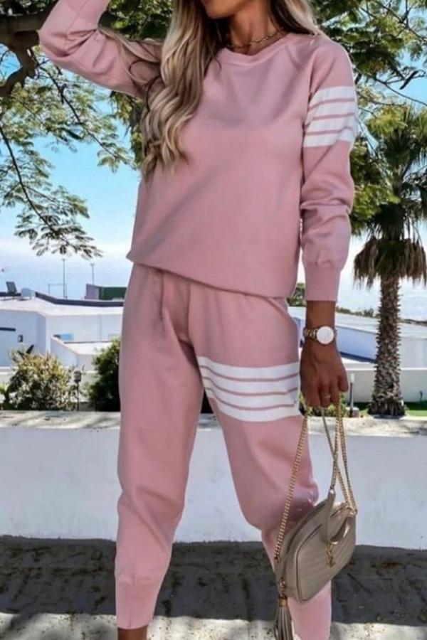 Casual Loose High Neck Top Pants Suit