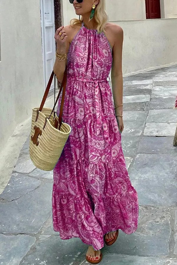 Floral Halter Maxi Dress