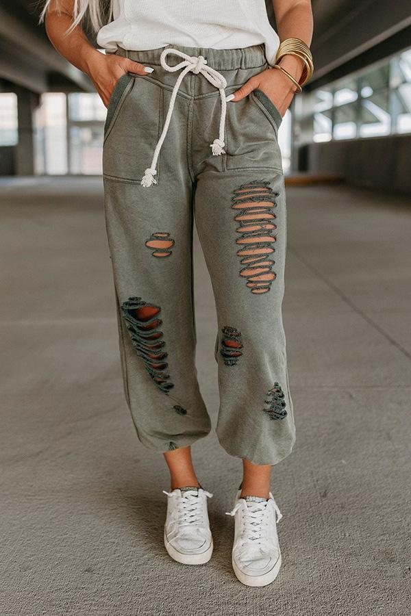 Retro Distressed Sweatpants