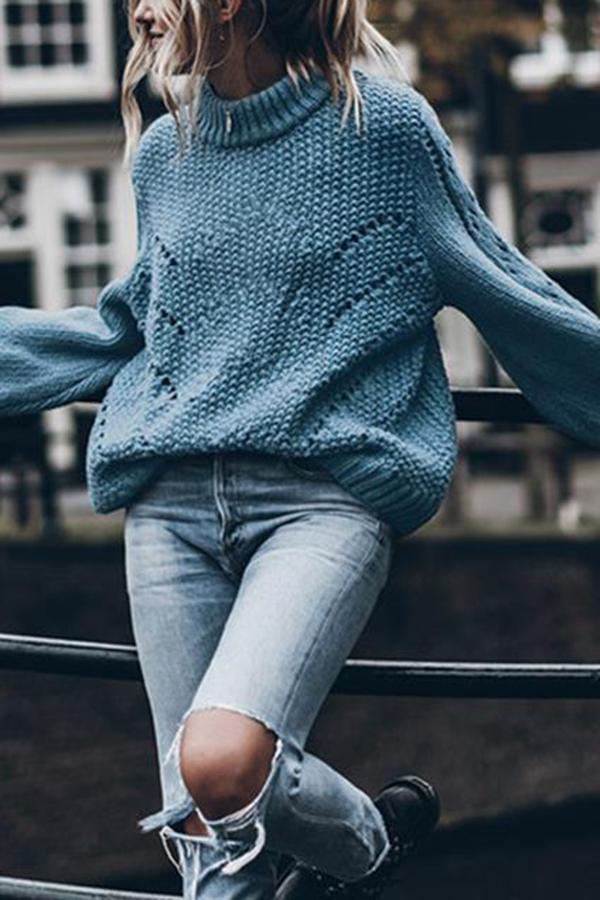 Pure Color Simple Loose Sweater