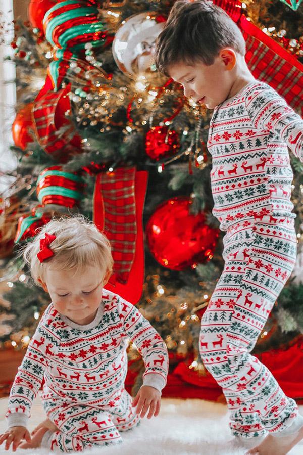 Family Christmas Pjs Matching Sets Baby Christmas Matching Jammies for Adults and Kids Holiday Xmas Sleepwear Set